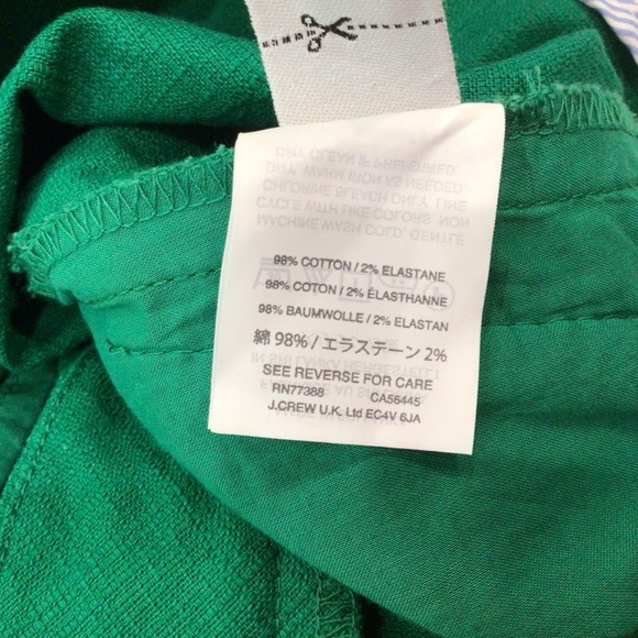 J Crew Emerald Green Ruffled Shorts, Size 4 - Picture 4 of 5